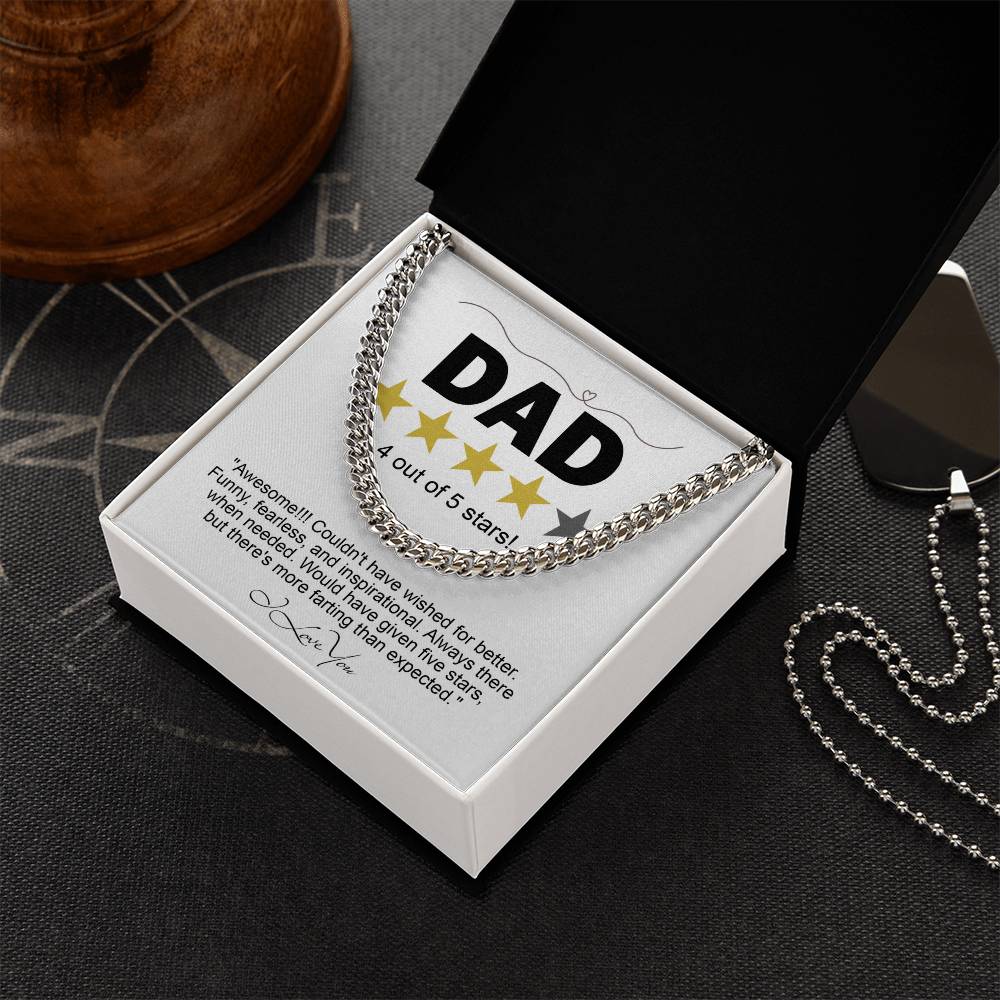 Cuban Link  Chain Necklace Gift For Dad, Gift For Father, Birthday Gift, Father's Day Gift