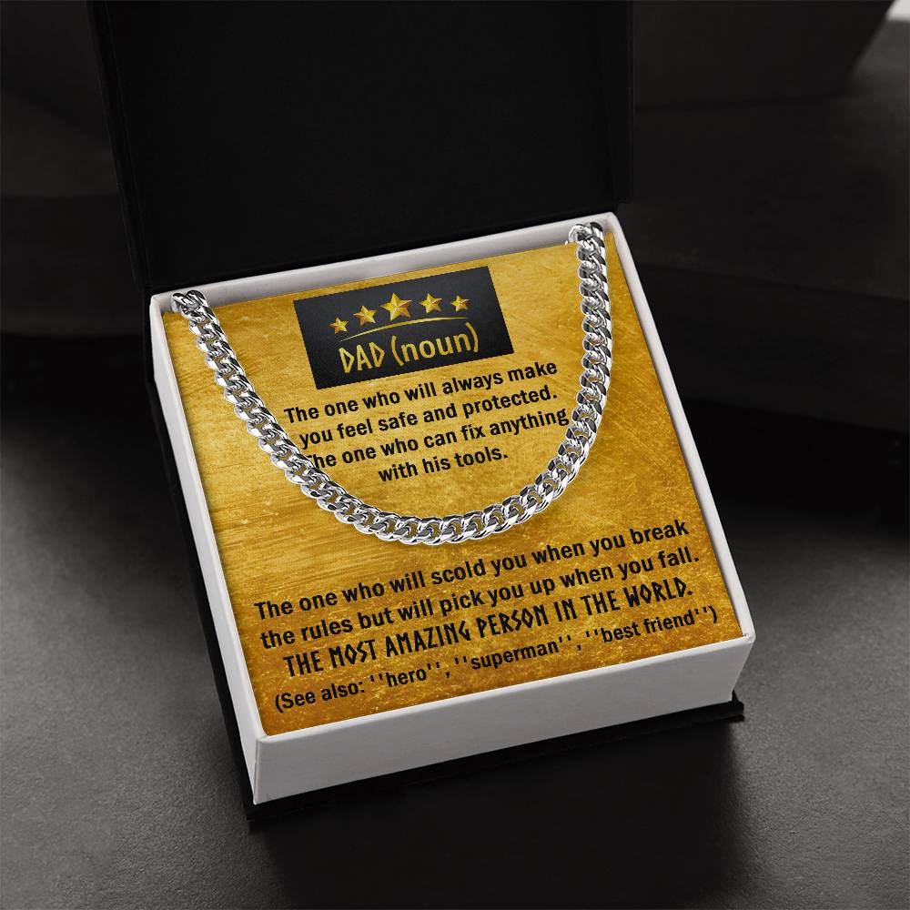 Cuban Link Chain Necklace, Gift For Dad, Gift For Father, Birthday Gift, Father's Day Gift
