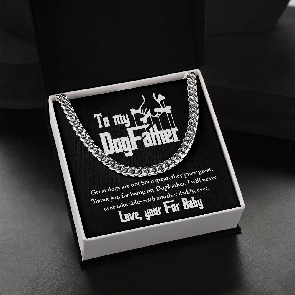 Cuban Link Chain , Gift for Dad from Dog Baby, Gift for Father, Birthday Gift, Father's Day Gift
