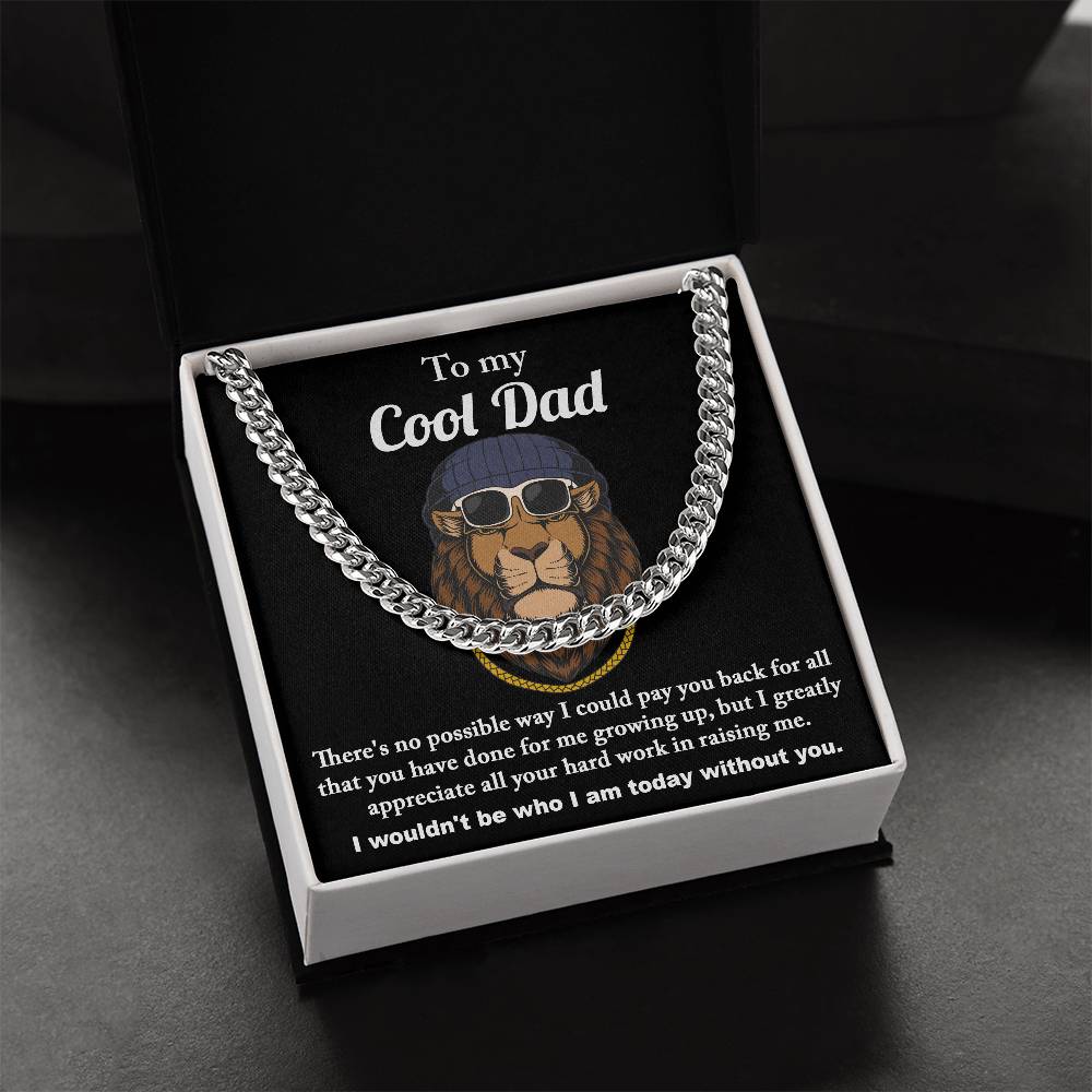 Cuban Link Chain Necklace Gift for Dad, Gift for Father, Birthday, Father's Day Gift