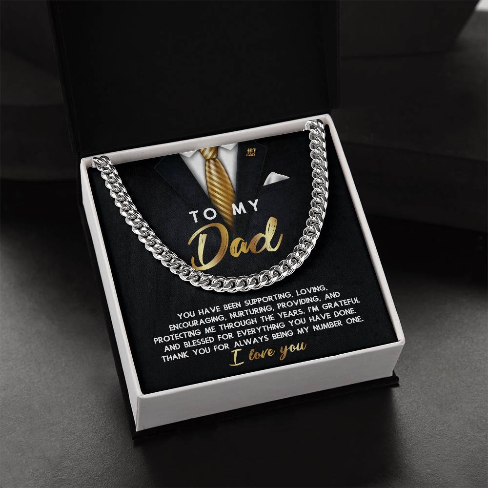 Cuban Link Chain Necklace, Gift for Dad, Gift for Father, Birthday,  Father's Day Gift