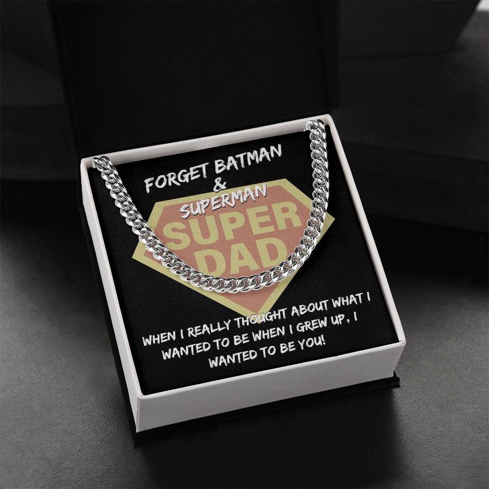 Cuban Chain Link Necklace, gift for Father, gift for Dad, Birthday Gift , Gift for him, Father's Day Gift