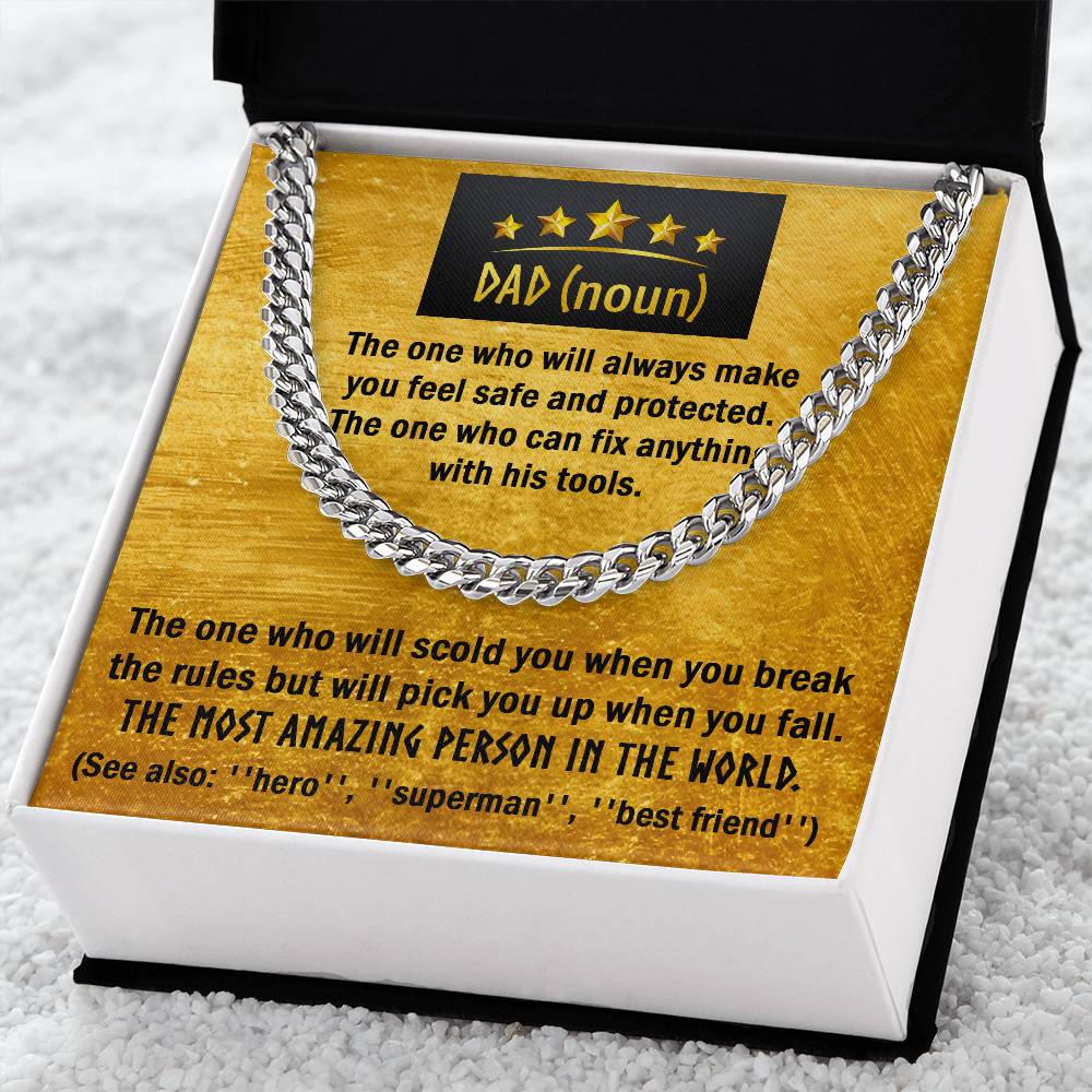 Cuban Link Chain Necklace, Gift For Dad, Gift For Father, Birthday Gift, Father's Day Gift