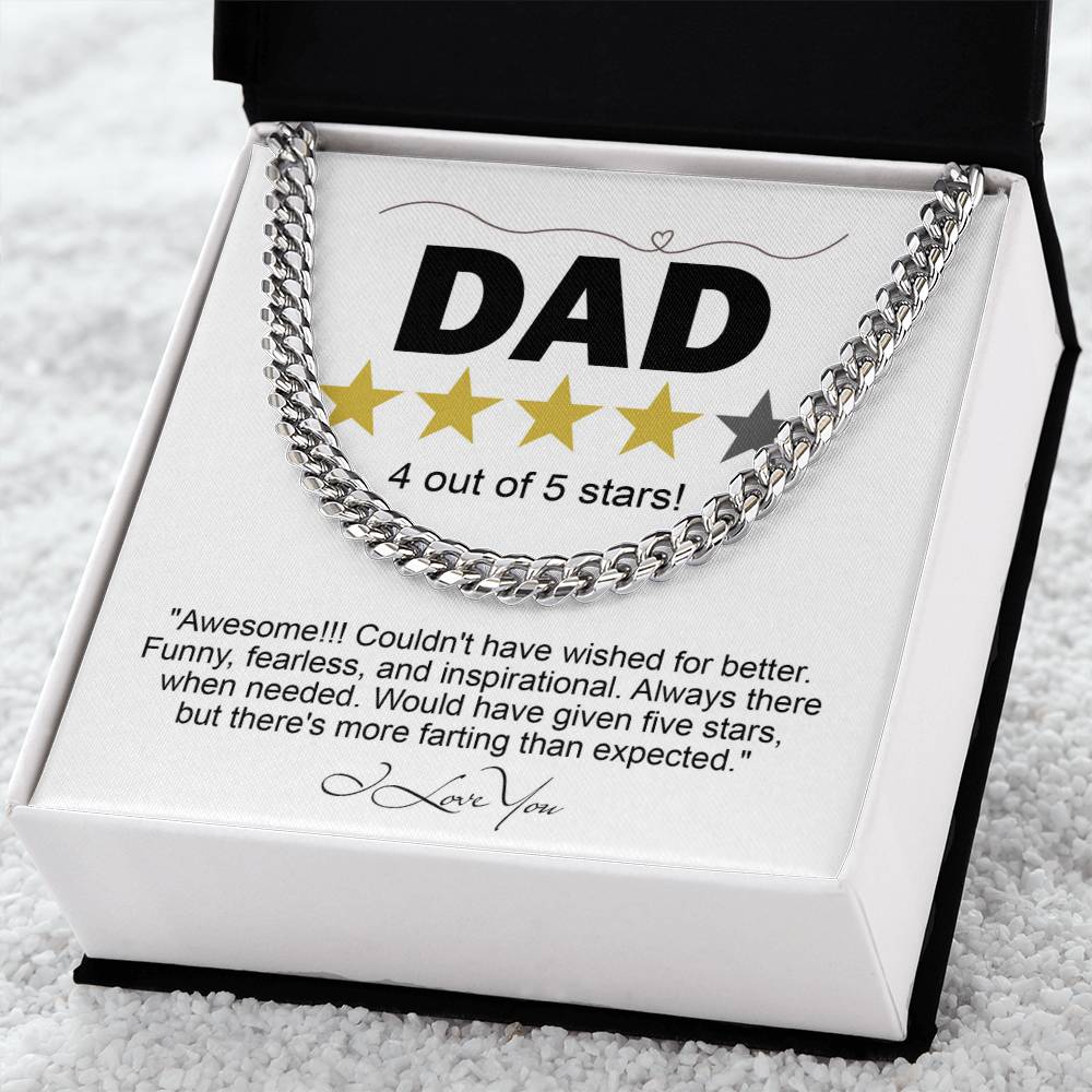 Cuban Link  Chain Necklace Gift For Dad, Gift For Father, Birthday Gift, Father's Day Gift