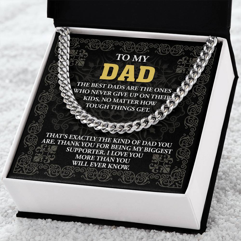 Cuban Link Chain Gift For Father, Gift For Father, Birthday Gift, Father's Day Gift