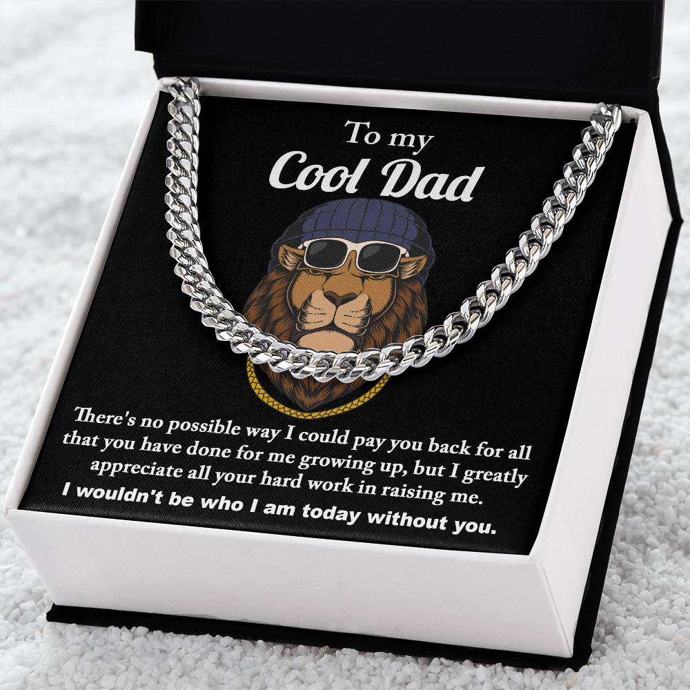 Cuban Link Chain Necklace Gift for Dad, Gift for Father, Birthday, Father's Day Gift