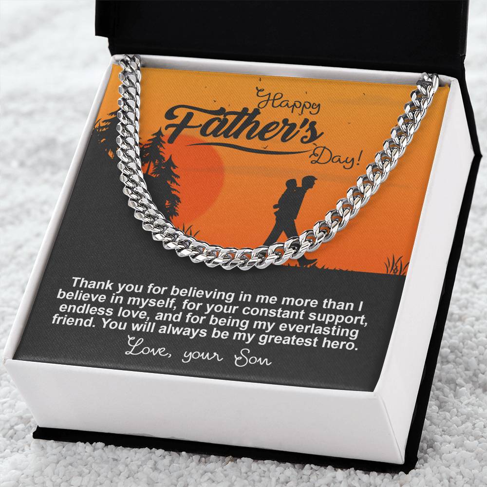 Cuban Chain Link  Gift For Dad from Son,Gift for Father, Birthday Gift, Father's Day Gift
