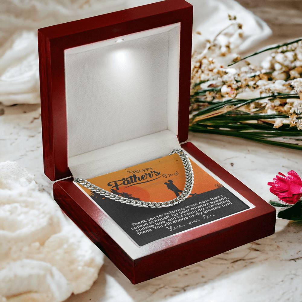 Cuban Chain Link  Gift For Dad from Son,Gift for Father, Birthday Gift, Father's Day Gift
