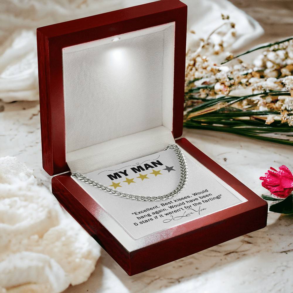 My Man- Cuban Necklace-  Gift For Husband
