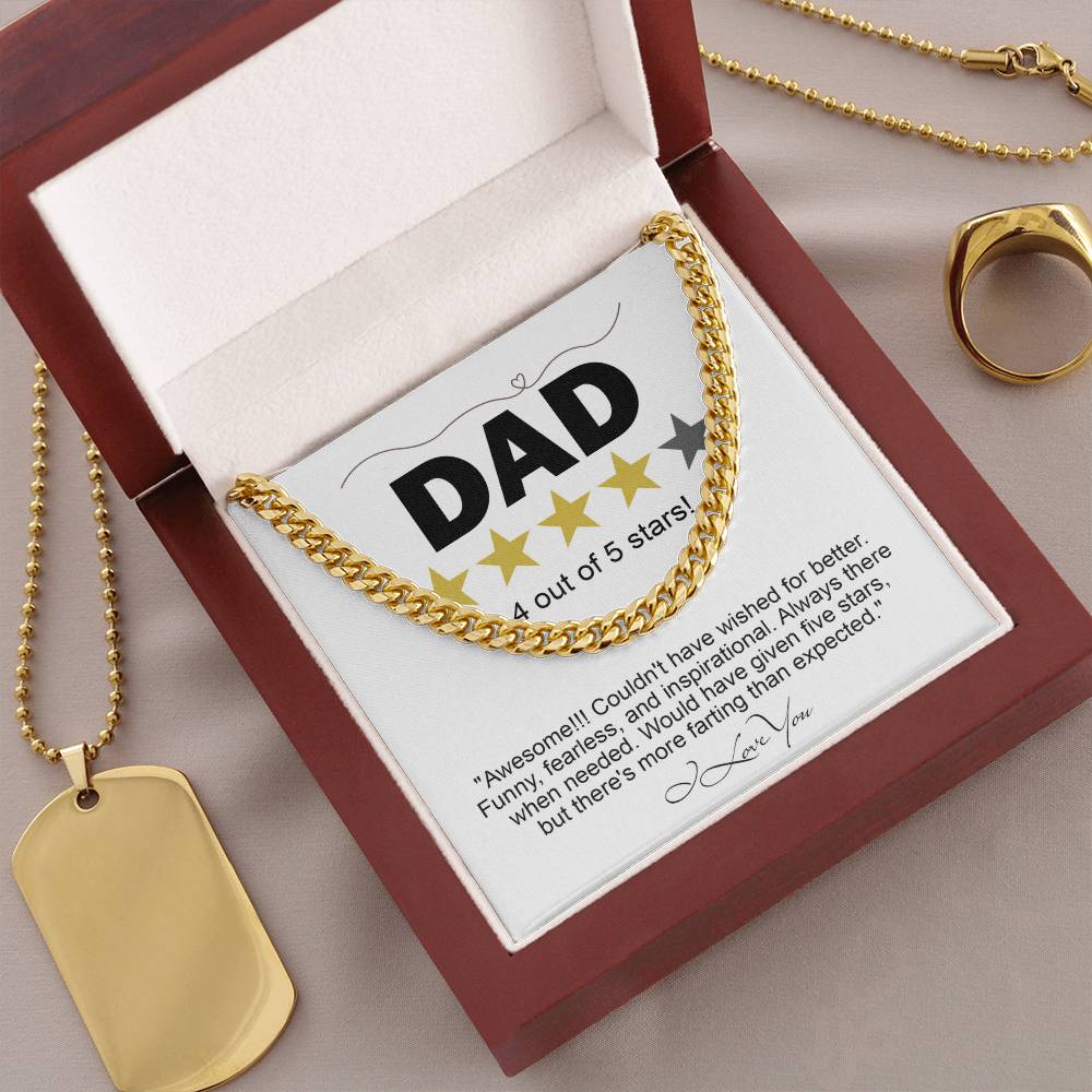 Cuban Link  Chain Necklace Gift For Dad, Gift For Father, Birthday Gift, Father's Day Gift