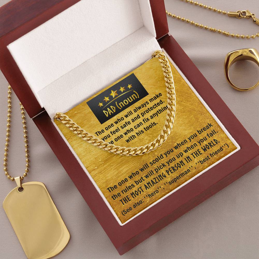 Cuban Link Chain Necklace, Gift For Dad, Gift For Father, Birthday Gift, Father's Day Gift