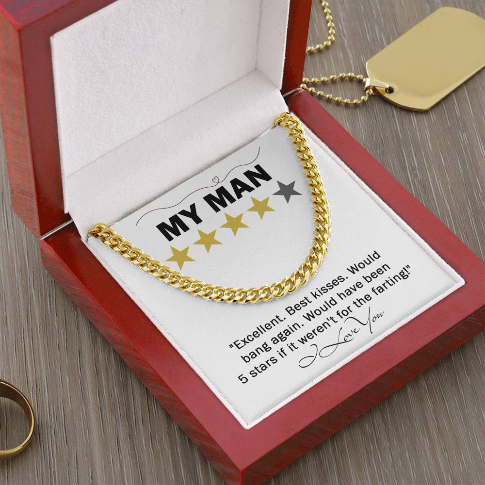 My Man- Cuban Necklace-  Gift For Husband