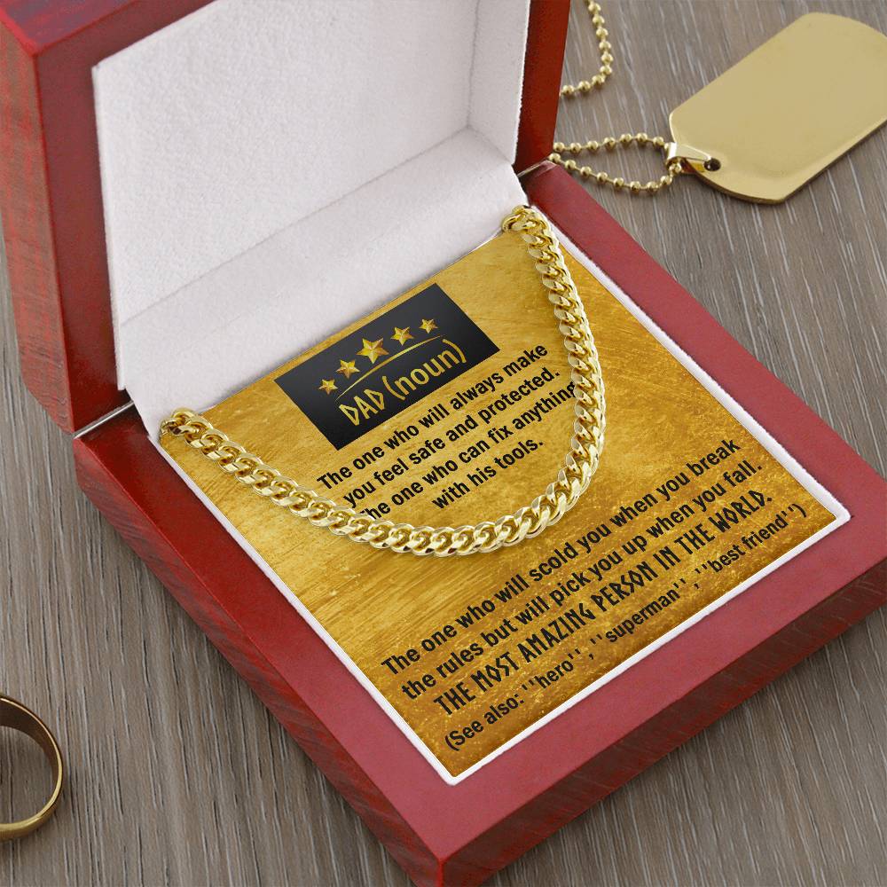 Cuban Link Chain Necklace, Gift For Dad, Gift For Father, Birthday Gift, Father's Day Gift