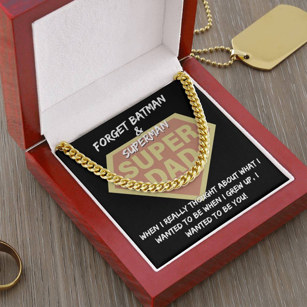 Cuban Chain Link Necklace, gift for Father, gift for Dad, Birthday Gift , Gift for him, Father's Day Gift