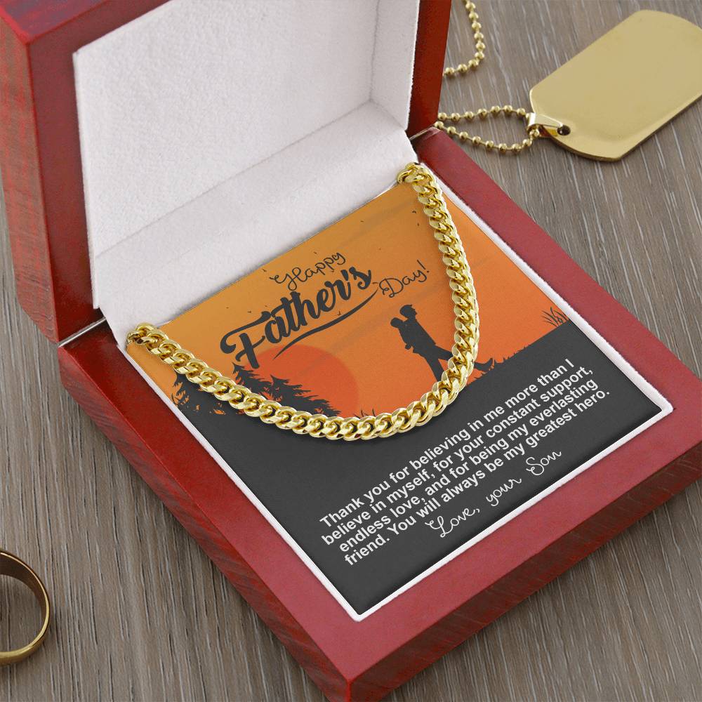 Cuban Chain Link  Gift For Dad from Son,Gift for Father, Birthday Gift, Father's Day Gift