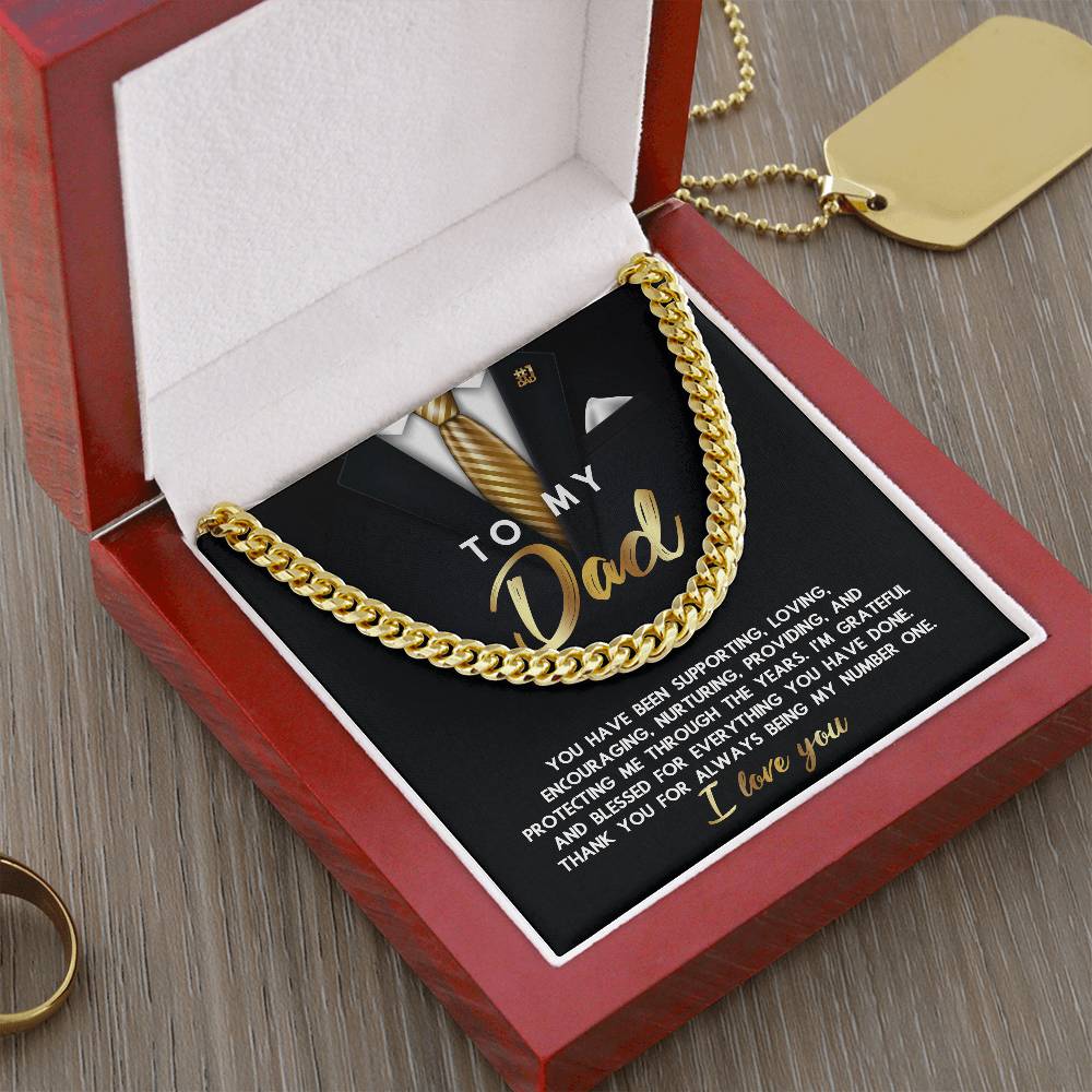 Cuban Link Chain Necklace, Gift for Dad, Gift for Father, Birthday,  Father's Day Gift