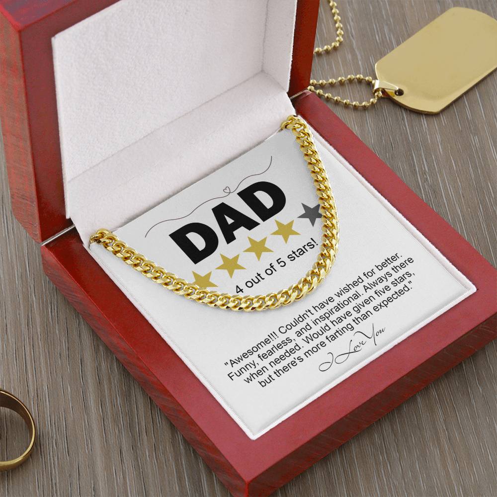 Cuban Link  Chain Necklace Gift For Dad, Gift For Father, Birthday Gift, Father's Day Gift