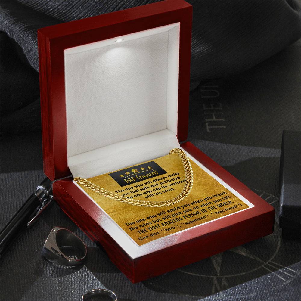 Cuban Link Chain Necklace, Gift For Dad, Gift For Father, Birthday Gift, Father's Day Gift