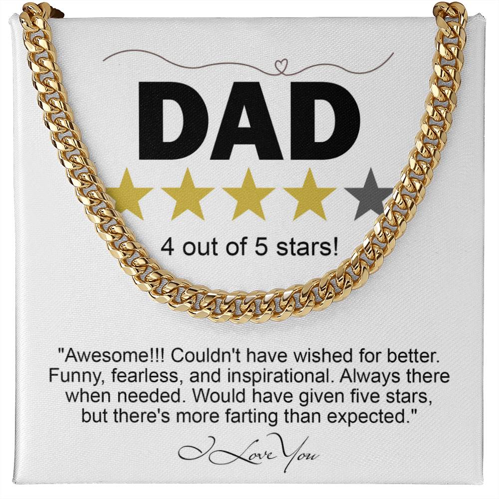 Cuban Link  Chain Necklace Gift For Dad, Gift For Father, Birthday Gift, Father's Day Gift