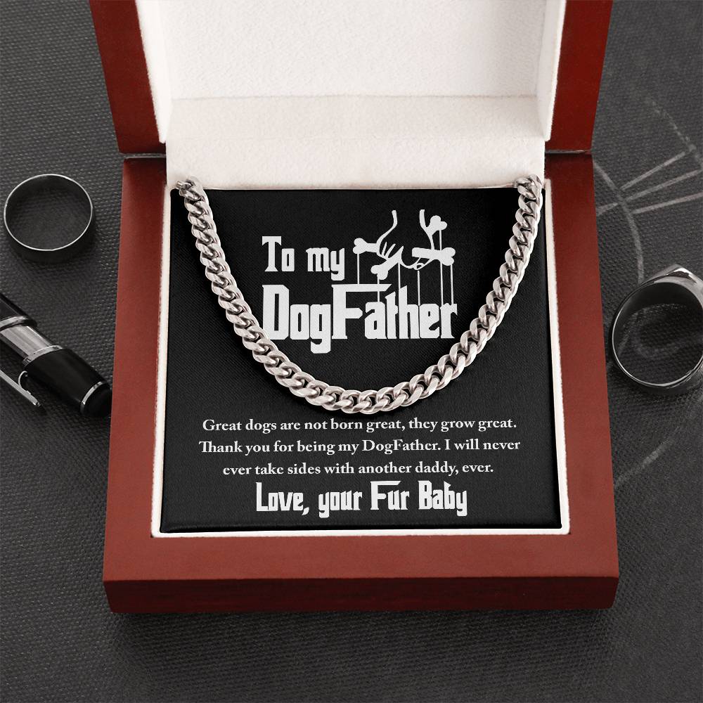 Cuban Link Chain , Gift for Dad from Dog Baby, Gift for Father, Birthday Gift, Father's Day Gift