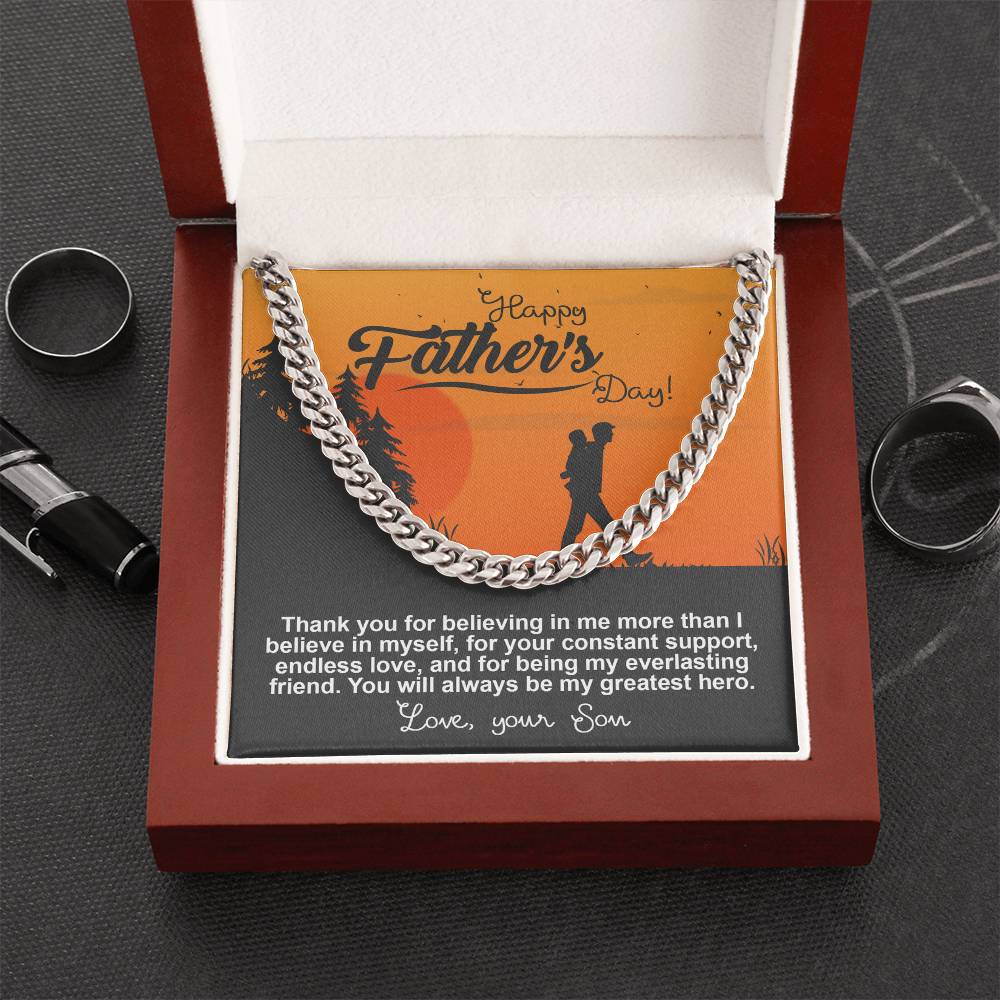 Cuban Chain Link  Gift For Dad from Son,Gift for Father, Birthday Gift, Father's Day Gift