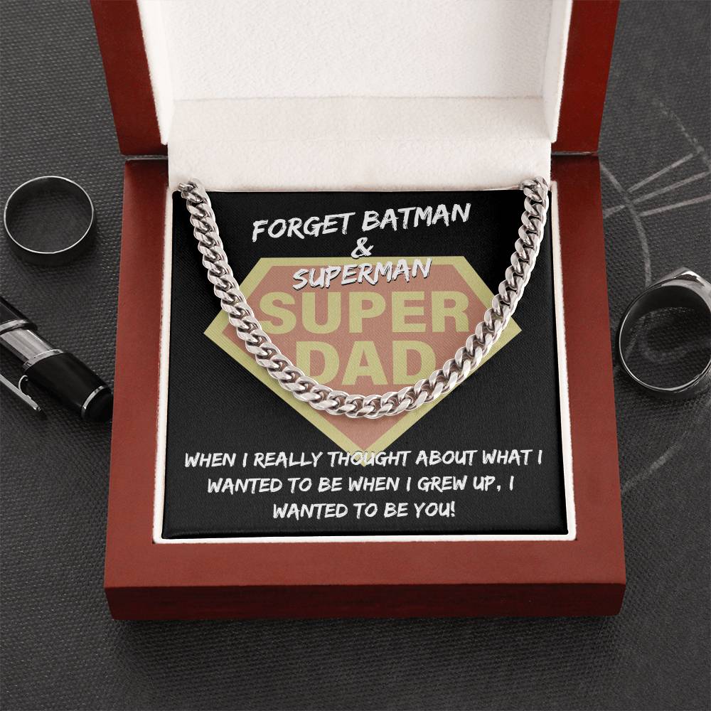 Cuban Chain Link Necklace, gift for Father, gift for Dad, Birthday Gift , Gift for him, Father's Day Gift