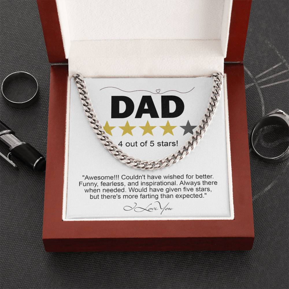 Cuban Link  Chain Necklace Gift For Dad, Gift For Father, Birthday Gift, Father's Day Gift