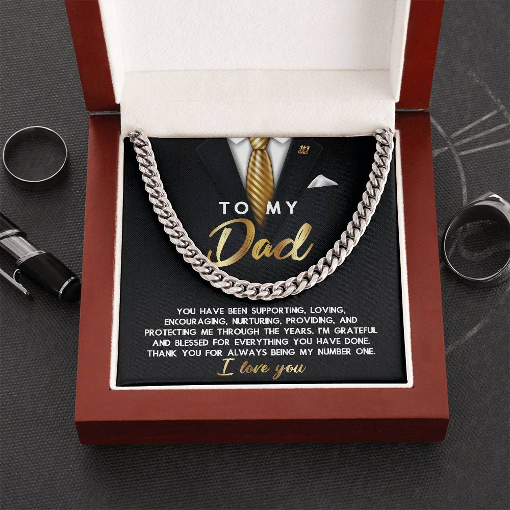 Cuban Link Chain Necklace, Gift for Dad, Gift for Father, Birthday,  Father's Day Gift