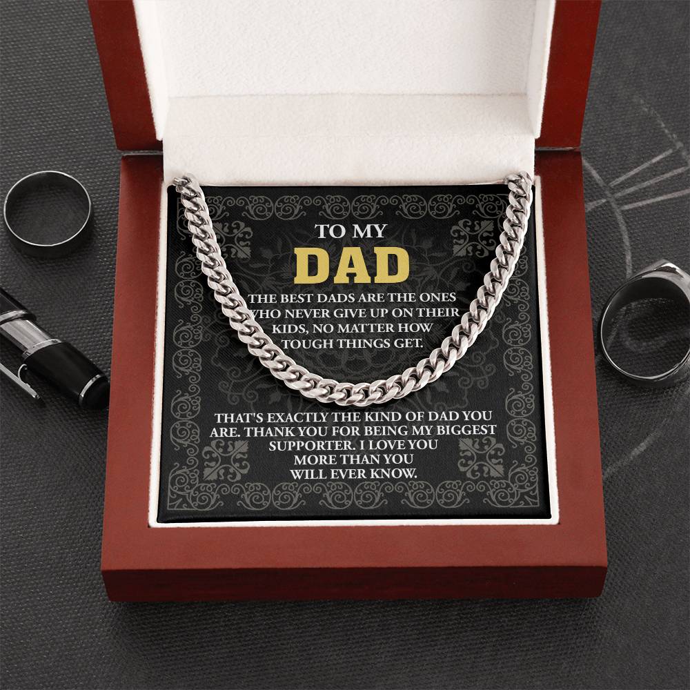 Cuban Link Chain Gift For Father, Gift For Father, Birthday Gift, Father's Day Gift
