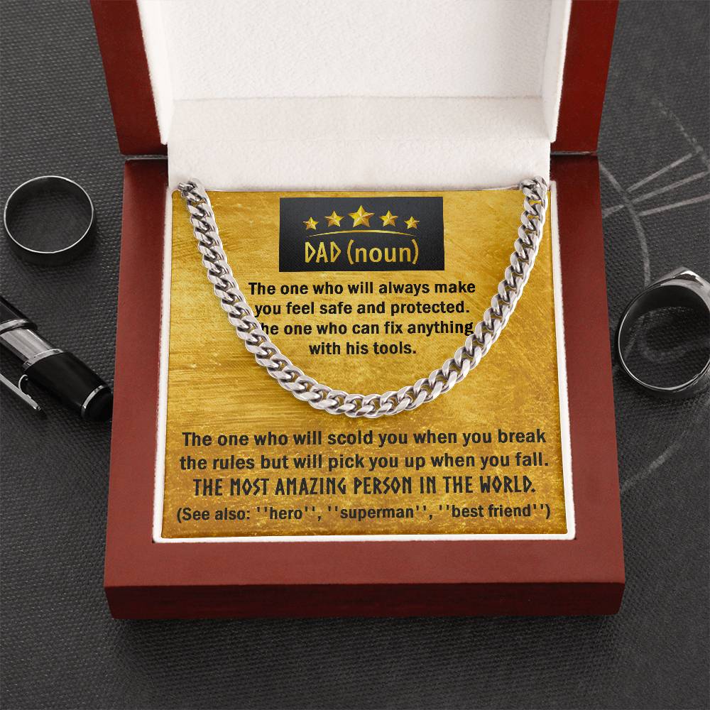 Cuban Link Chain Necklace, Gift For Dad, Gift For Father, Birthday Gift, Father's Day Gift