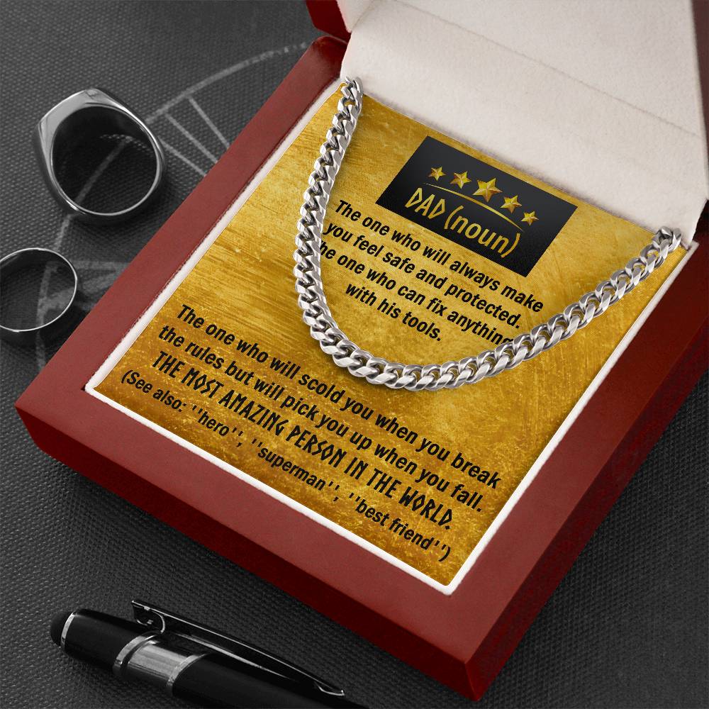 Cuban Link Chain Necklace, Gift For Dad, Gift For Father, Birthday Gift, Father's Day Gift