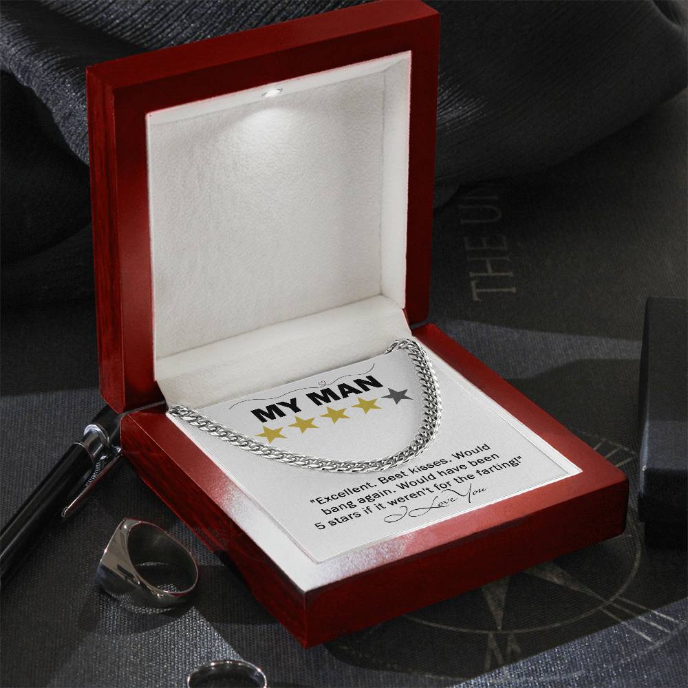 My Man- Cuban Necklace-  Gift For Husband