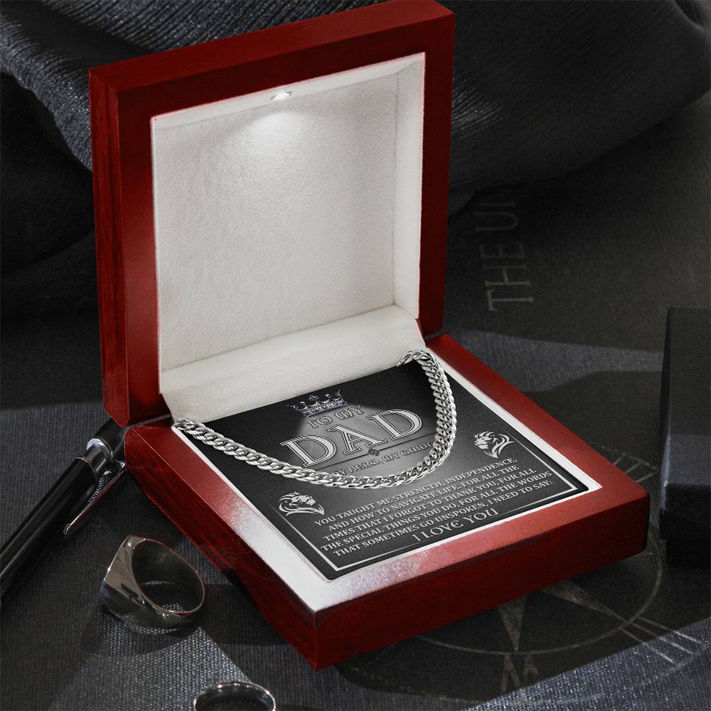 Cuban Link Chain Necklace Gift for Dad, Gift for Father, Birthday Gift, Father's Day Gift