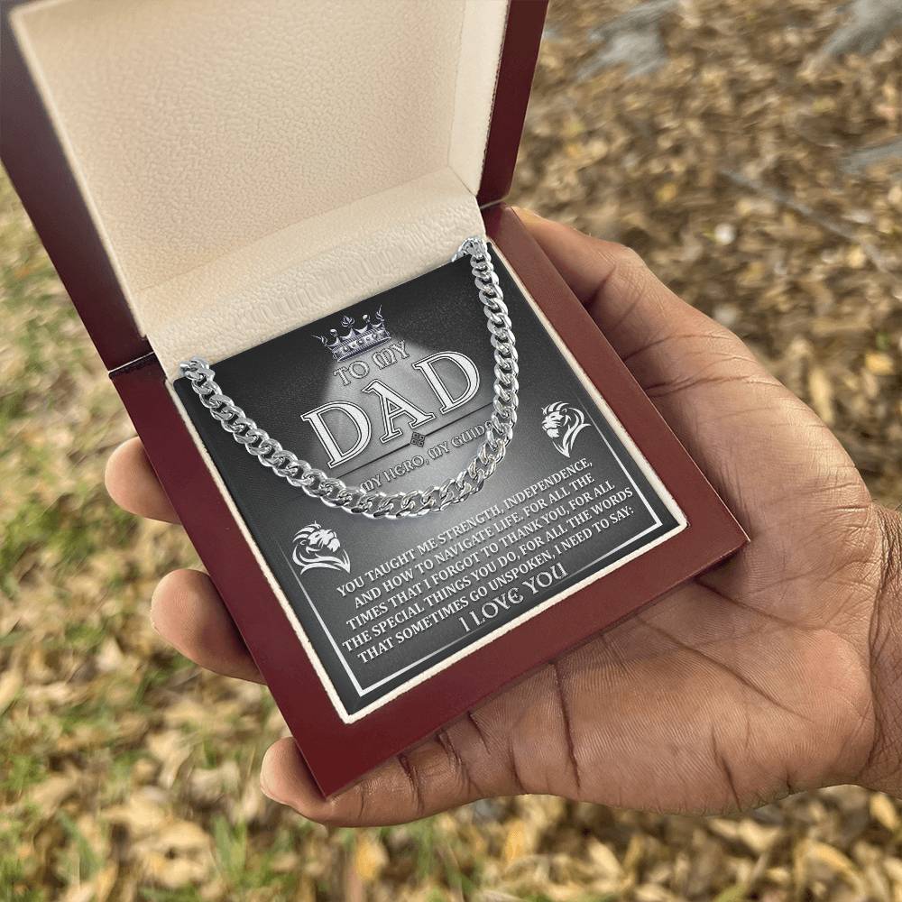 Cuban Link Chain Necklace Gift for Dad, Gift for Father, Birthday Gift, Father's Day Gift