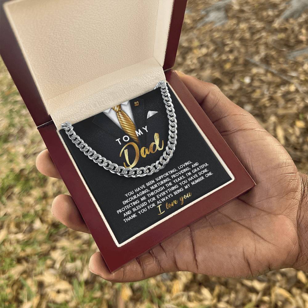 Cuban Link Chain Necklace, Gift for Dad, Gift for Father, Birthday,  Father's Day Gift