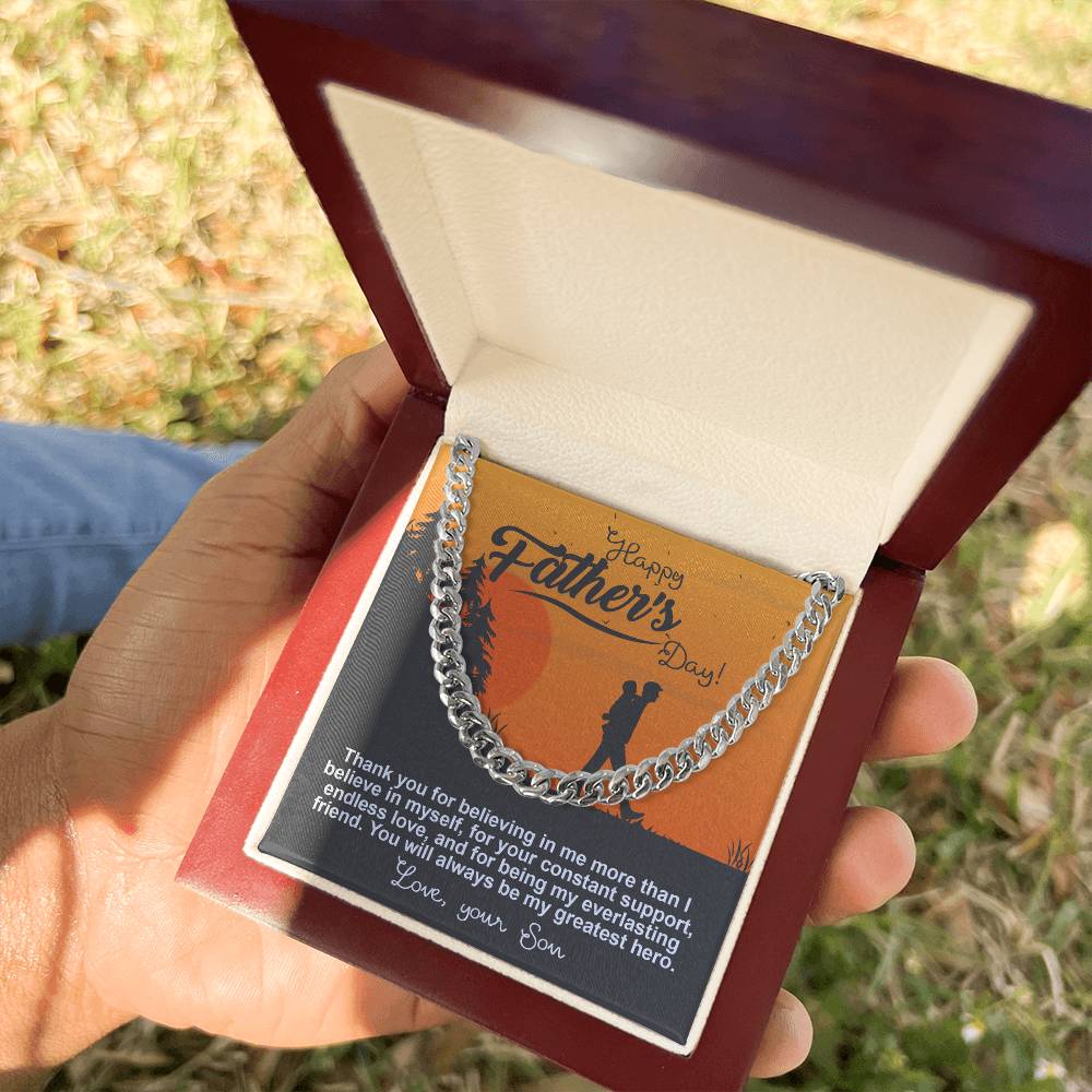 Cuban Chain Link  Gift For Dad from Son,Gift for Father, Birthday Gift, Father's Day Gift