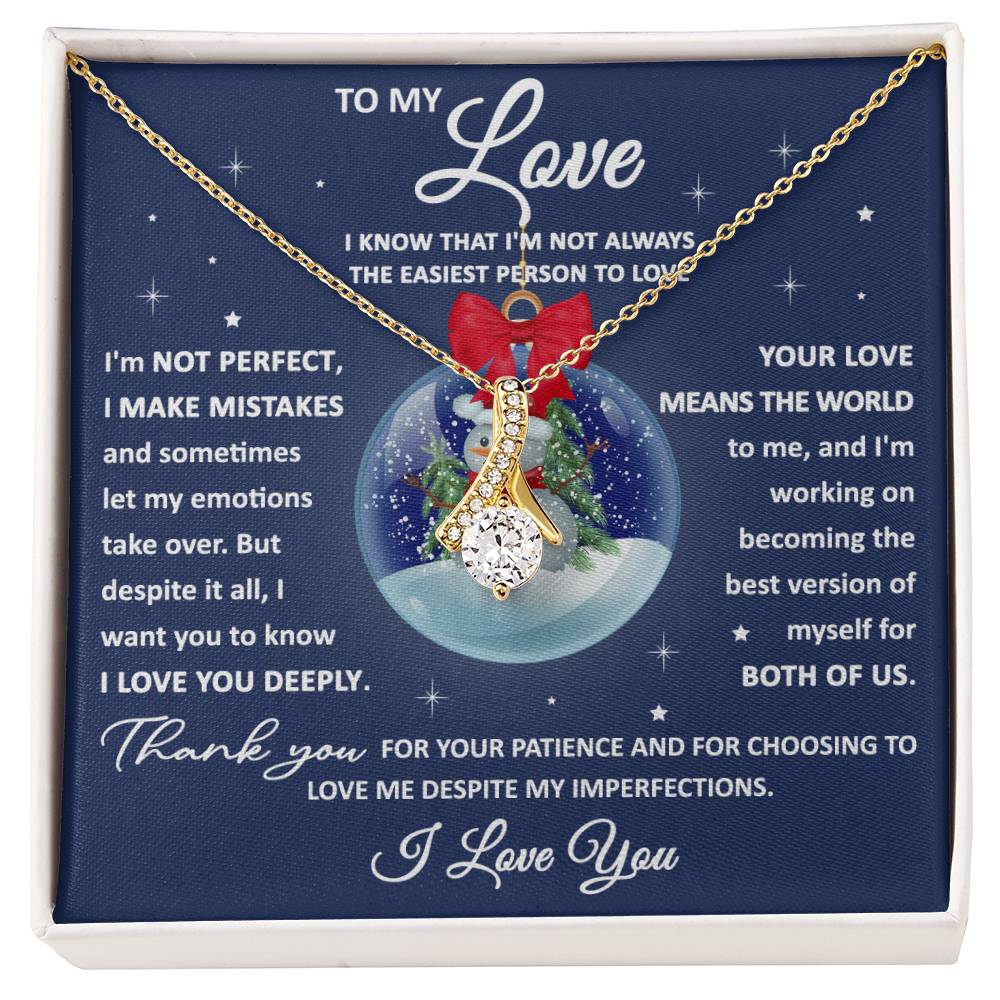 Your Love Means The World - Gift for wife- Gift For Soulmate- Holiday Present For Lover- Pendant Necklace