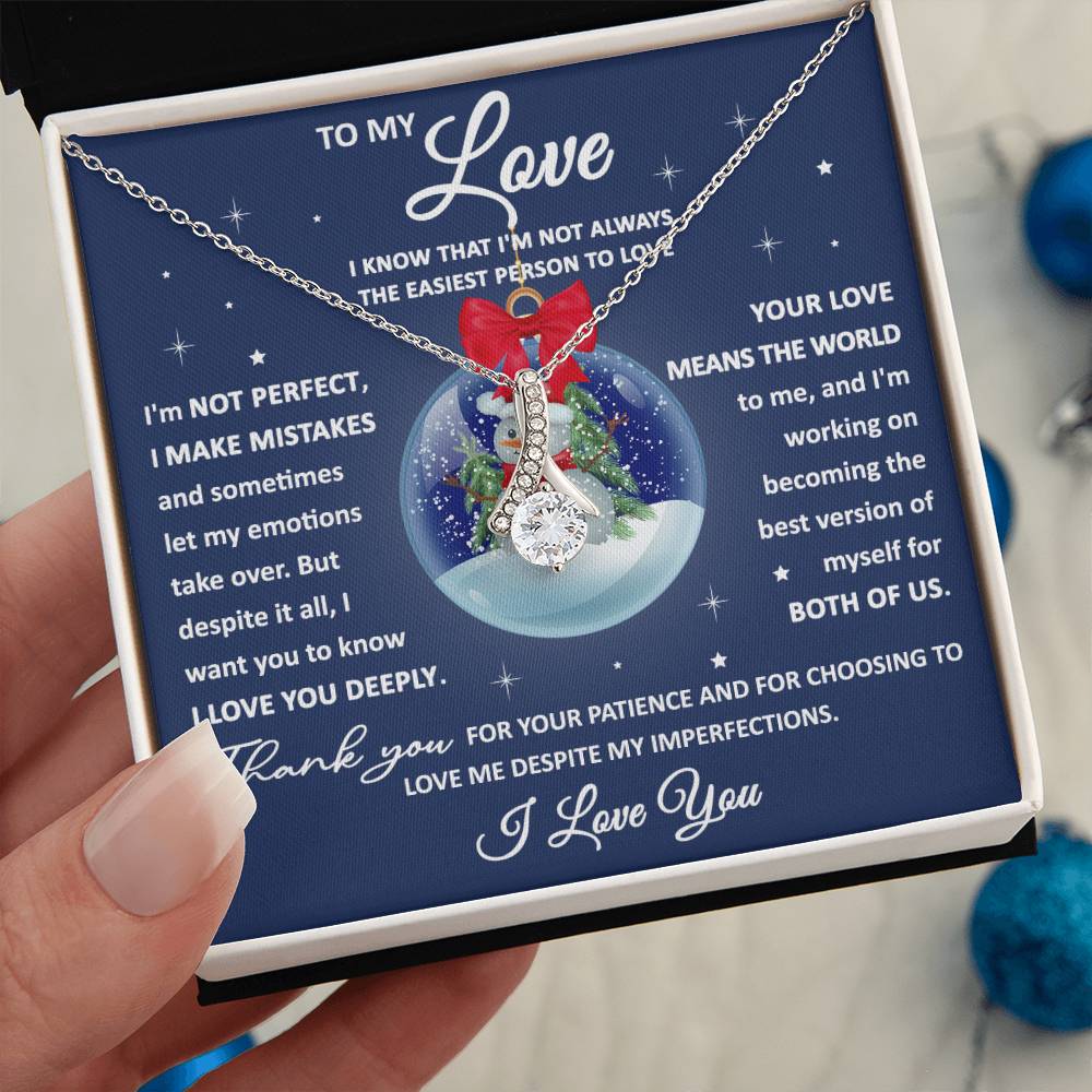 Your Love Means The World - Gift for wife- Gift For Soulmate- Holiday Present For Lover- Pendant Necklace