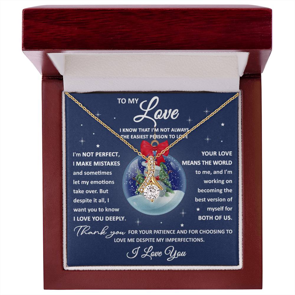 Your Love Means The World - Gift for wife- Gift For Soulmate- Holiday Present For Lover- Pendant Necklace