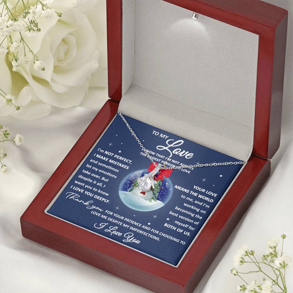 Your Love Means The World - Gift for wife- Gift For Soulmate- Holiday Present For Lover- Pendant Necklace