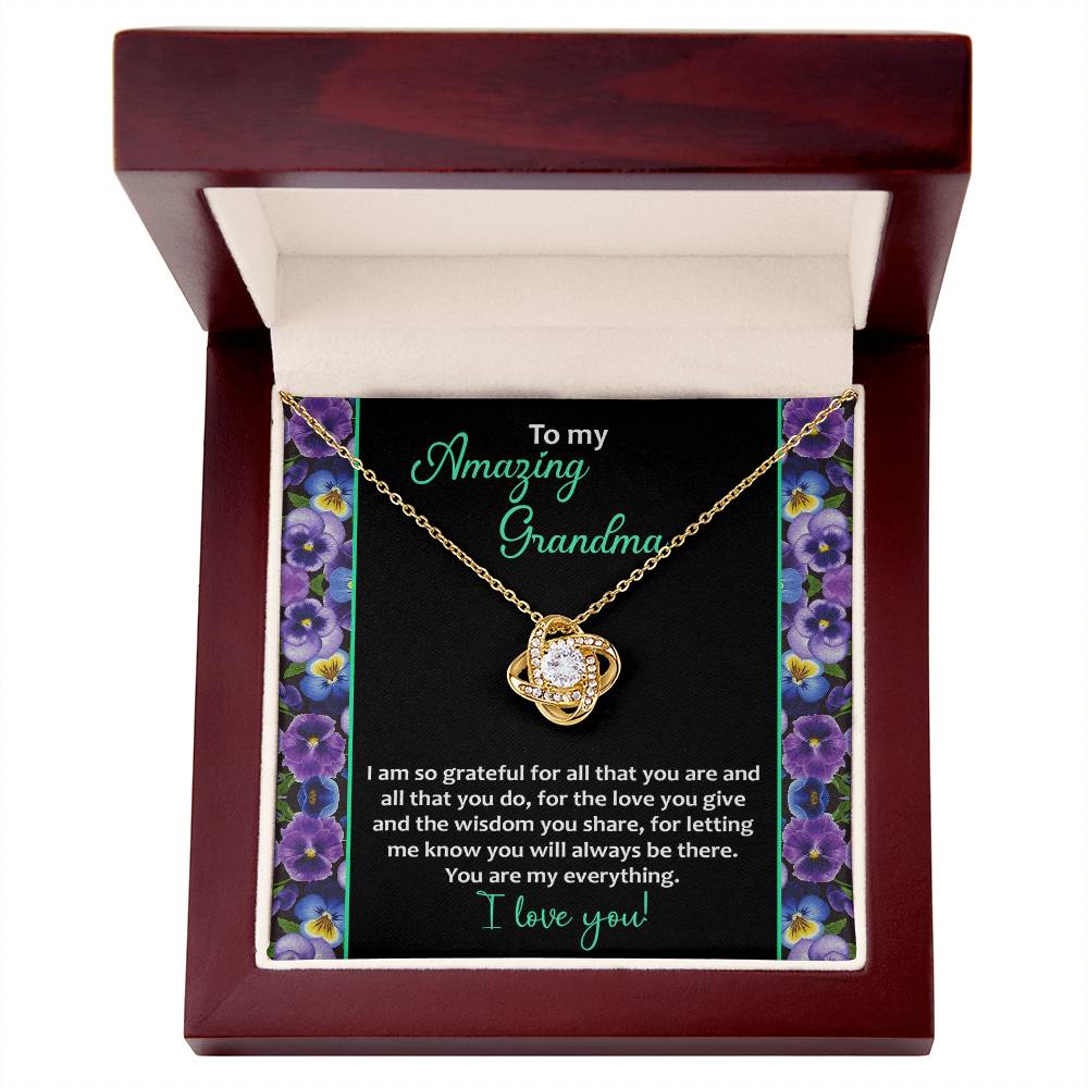 Unbreakable Bonds: A Gift of Love Knot Necklace for Our Amazing Grandma, gift for grandma, gift for grandmother