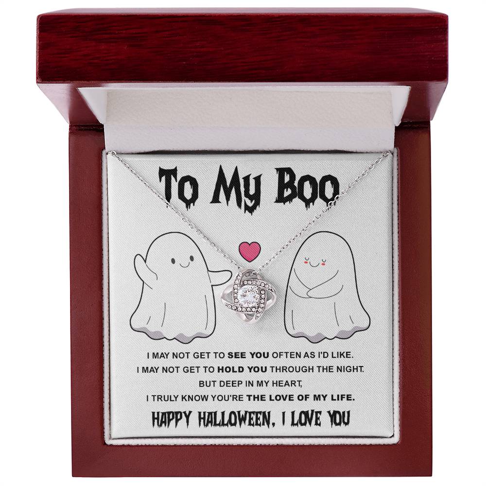 You're The Love Of My Life- Halloween Theme Message with Love Knot Necklace