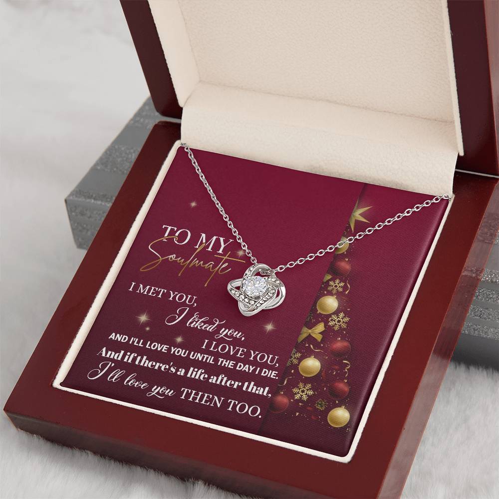 Soulmate Gift, Love Knot Necklace, Christmas Gift, to My Soulmate Gift