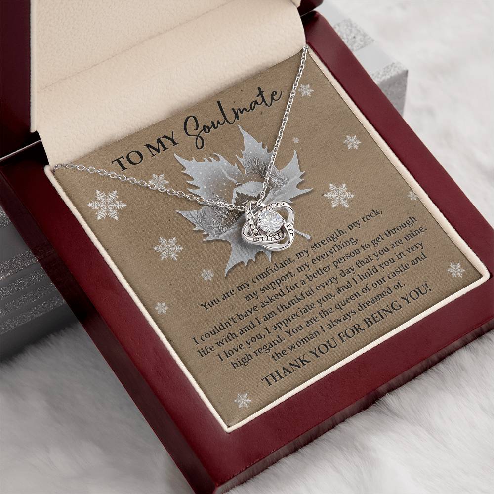 Romantic Gift For Soulmate, Love Knot Necklace, Gift for Girlfriend , Christmas Gift