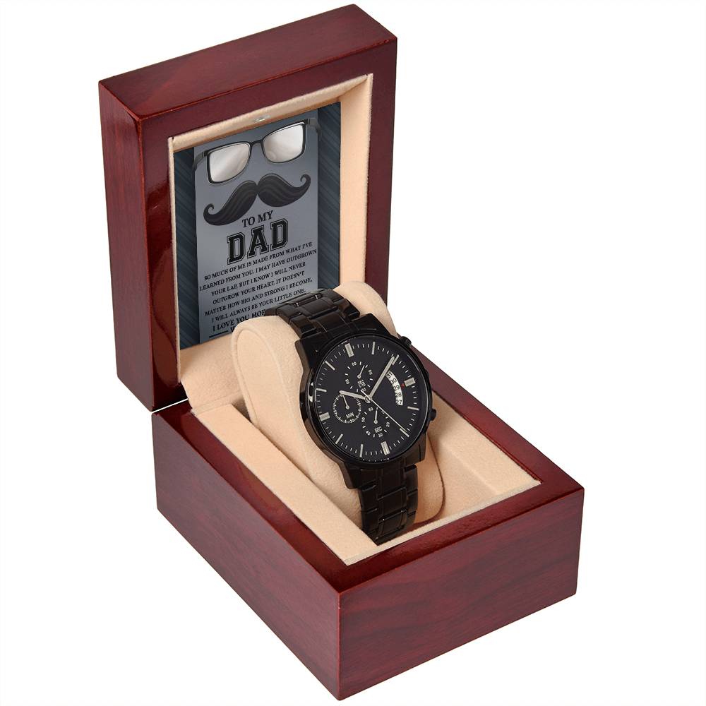 Black Chronograph Watch  Gift for  Dad, Gift For Father, Birthday Gift, Father's  Day Gift