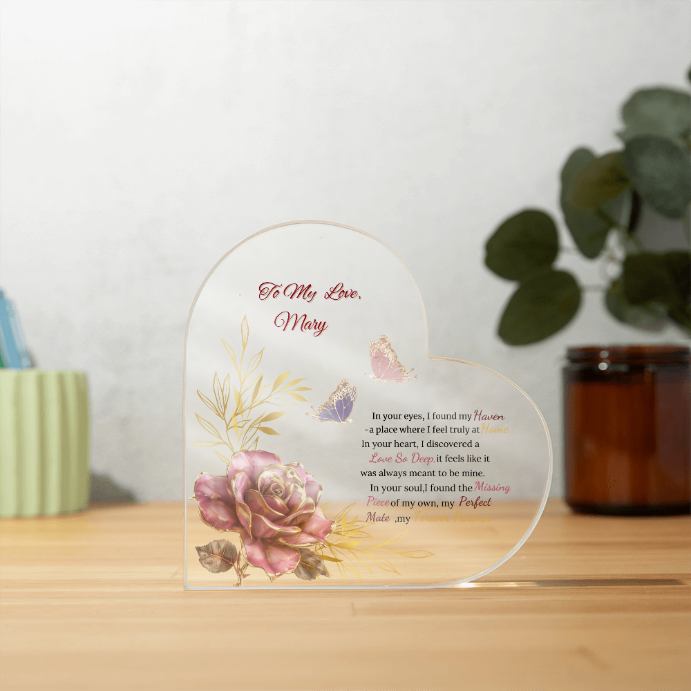 Heartfelt Devotion: A Message Plaque for Your Love- Gift For Wife, Gift For Soulmate