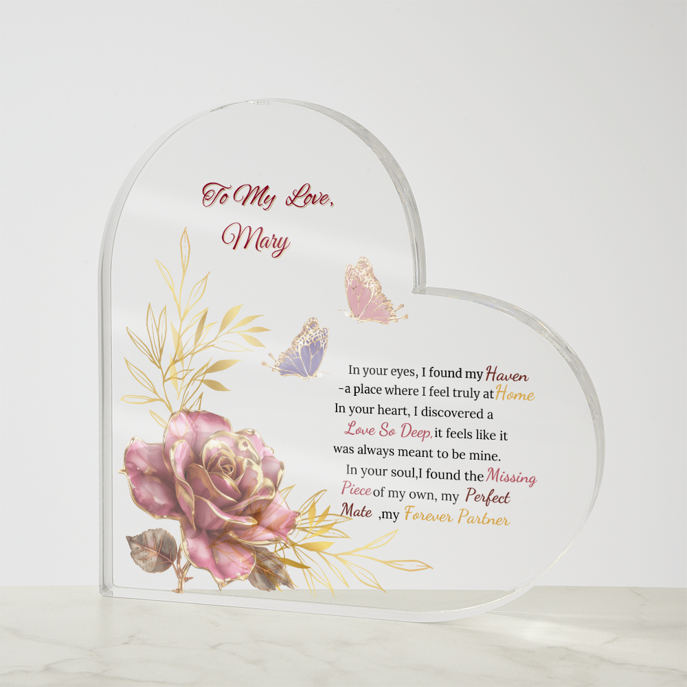 Heartfelt Devotion: A Message Plaque for Your Love- Gift For Wife, Gift For Soulmate