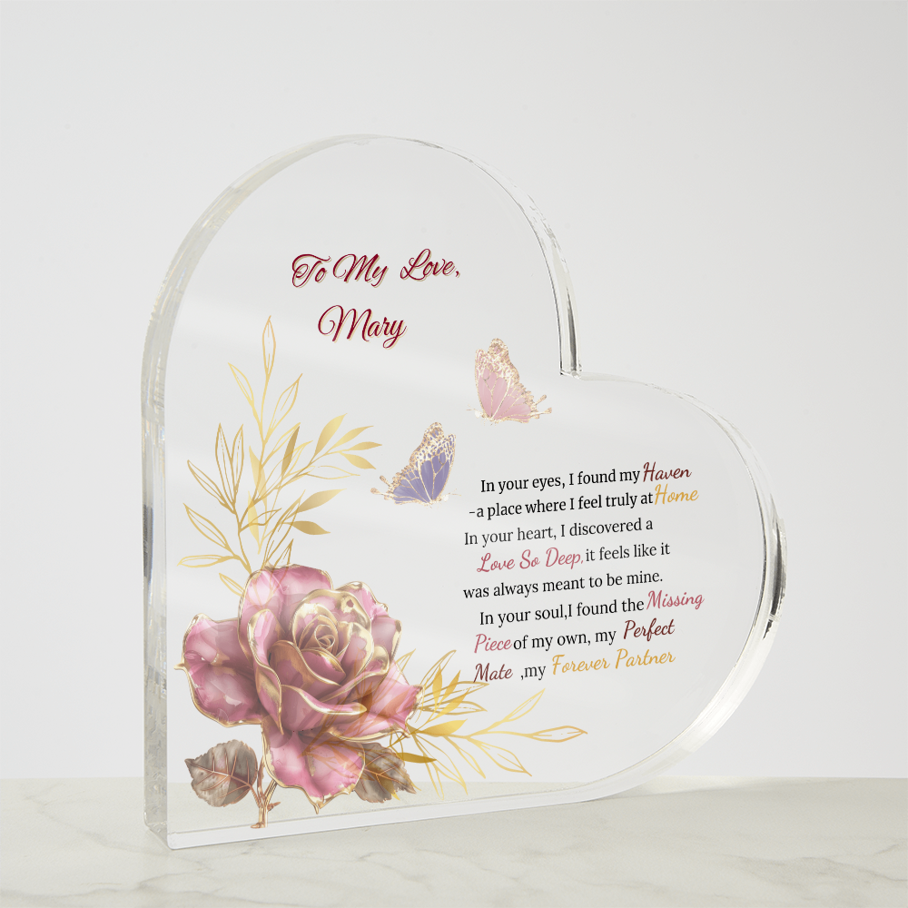 Heartfelt Devotion: A Message Plaque for Your Love- Gift For Wife, Gift For Soulmate