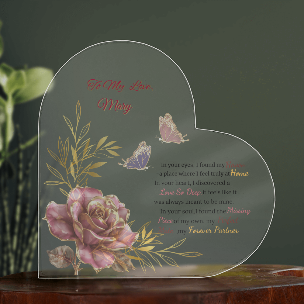 Heartfelt Devotion: A Message Plaque for Your Love- Gift For Wife, Gift For Soulmate