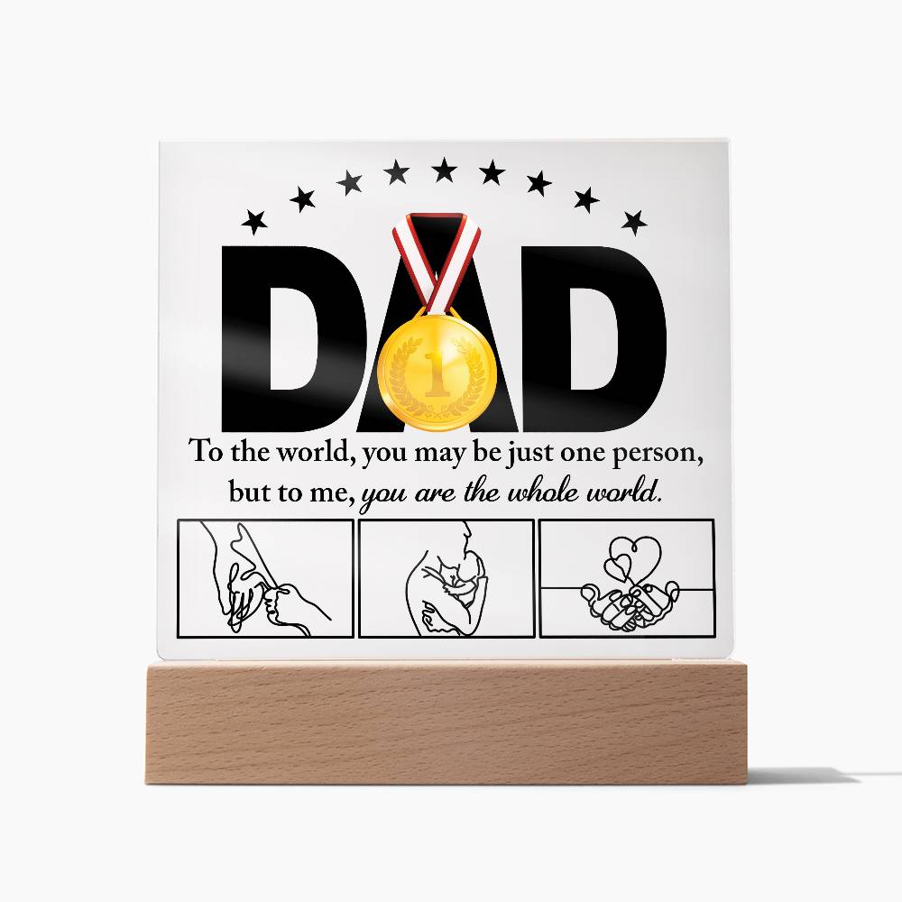 Square Acrylic Plaque Gift For Dad, Gift for Father, Birthday Gift, Father's Day Gift